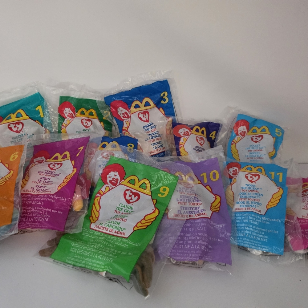 McDonalds Beanie Babies Lot with Bags 1999 Lot of 12 Complete Set
